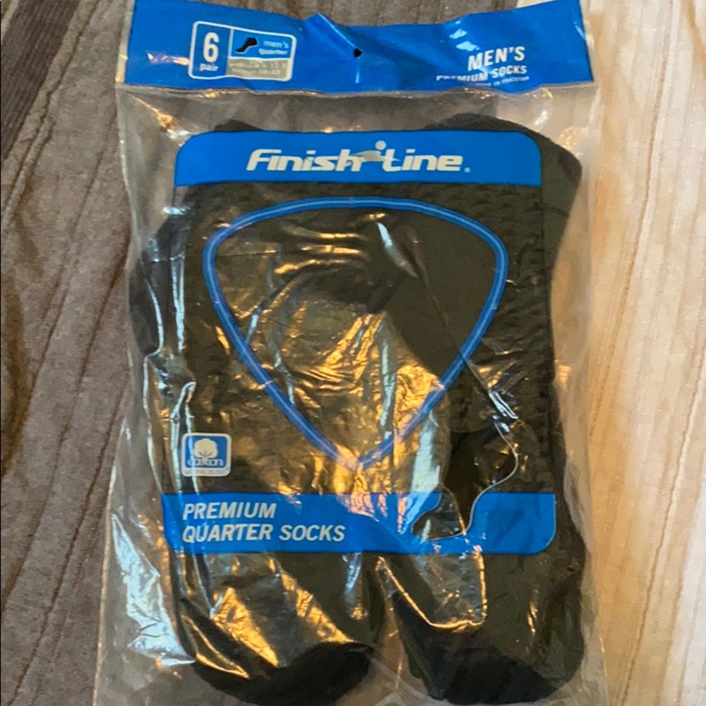 Men’s black quarter socks